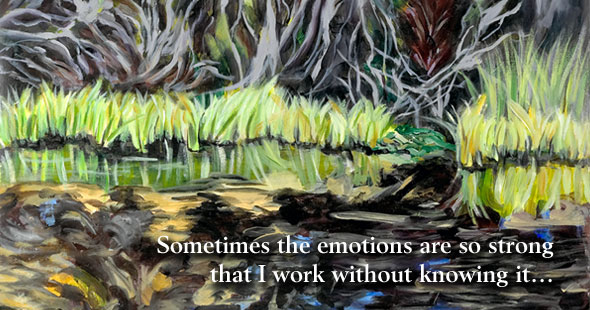 fine artist and painter specializing in floral, still life, Florida marshes 